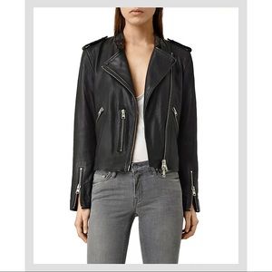 All Saints Black Leather Jacket